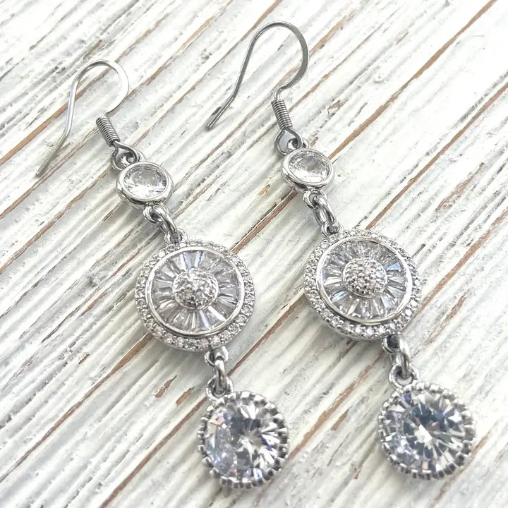 Crystal 3 Tier Earrings from Robin Boutique.
