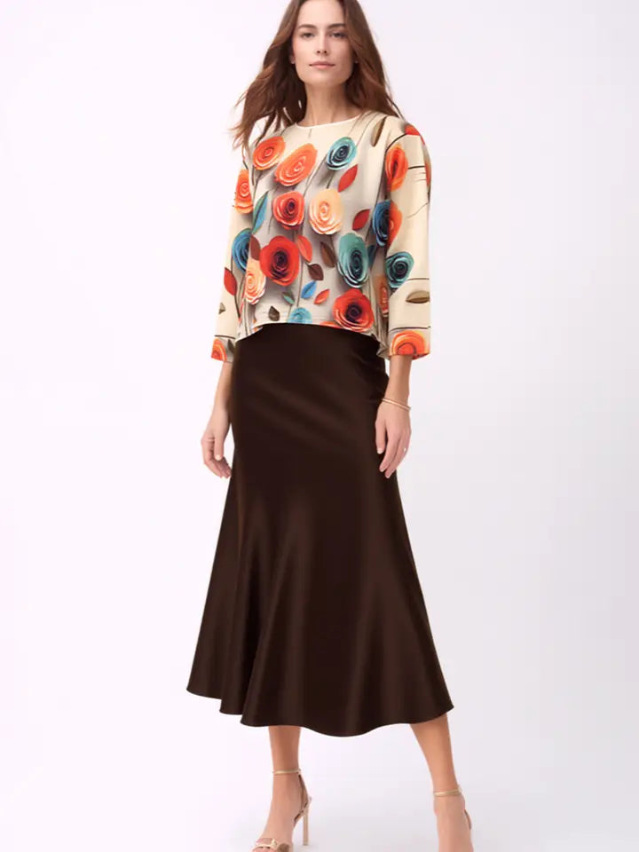 Pleated Rose Top by EllyNDale