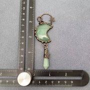 Moon Shape Natural Stone Crafts Charm Pendant