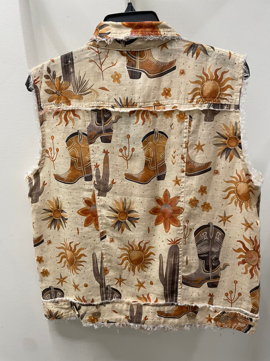 Desert Dreamer Linen Vest by WAY