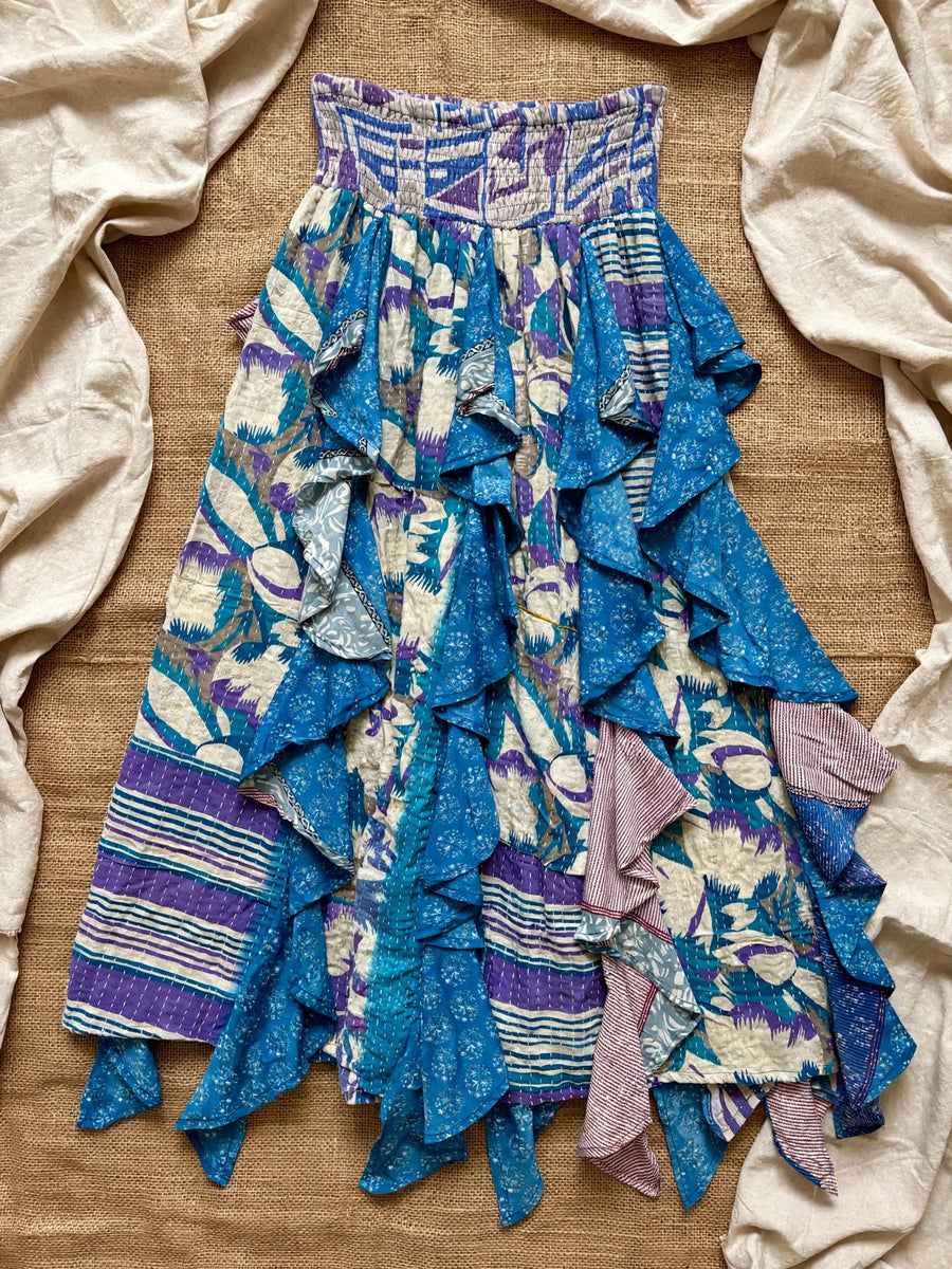 Pareo Kantha Willow Maxi Skirt #121 by Kantha Bae
