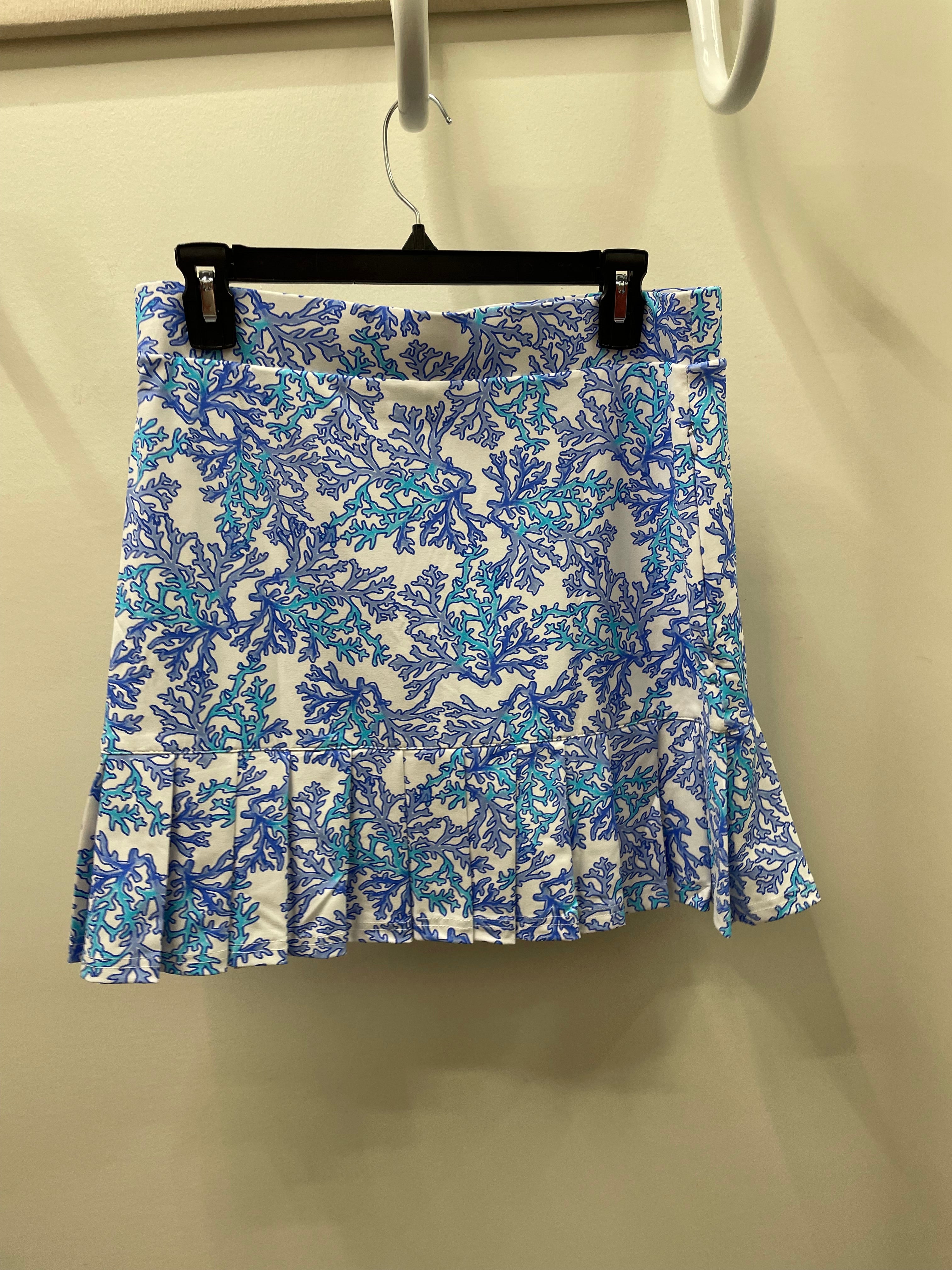 Flounce Skort in Coral Blues by Lulu-B