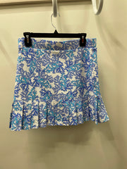 Flounce Skort in Coral Blues by Lulu-B