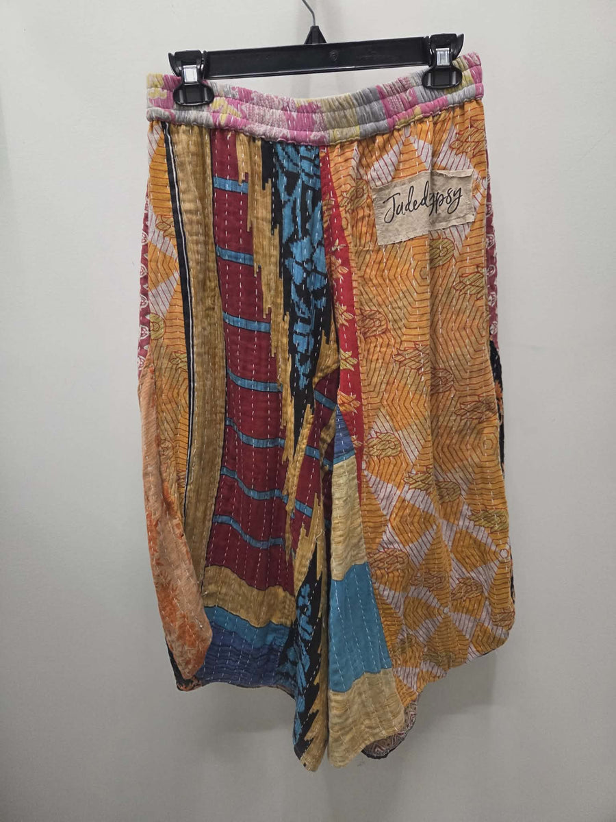 Kantha Sunrise Crop Pants "Midnight" by Jaded Gypsy