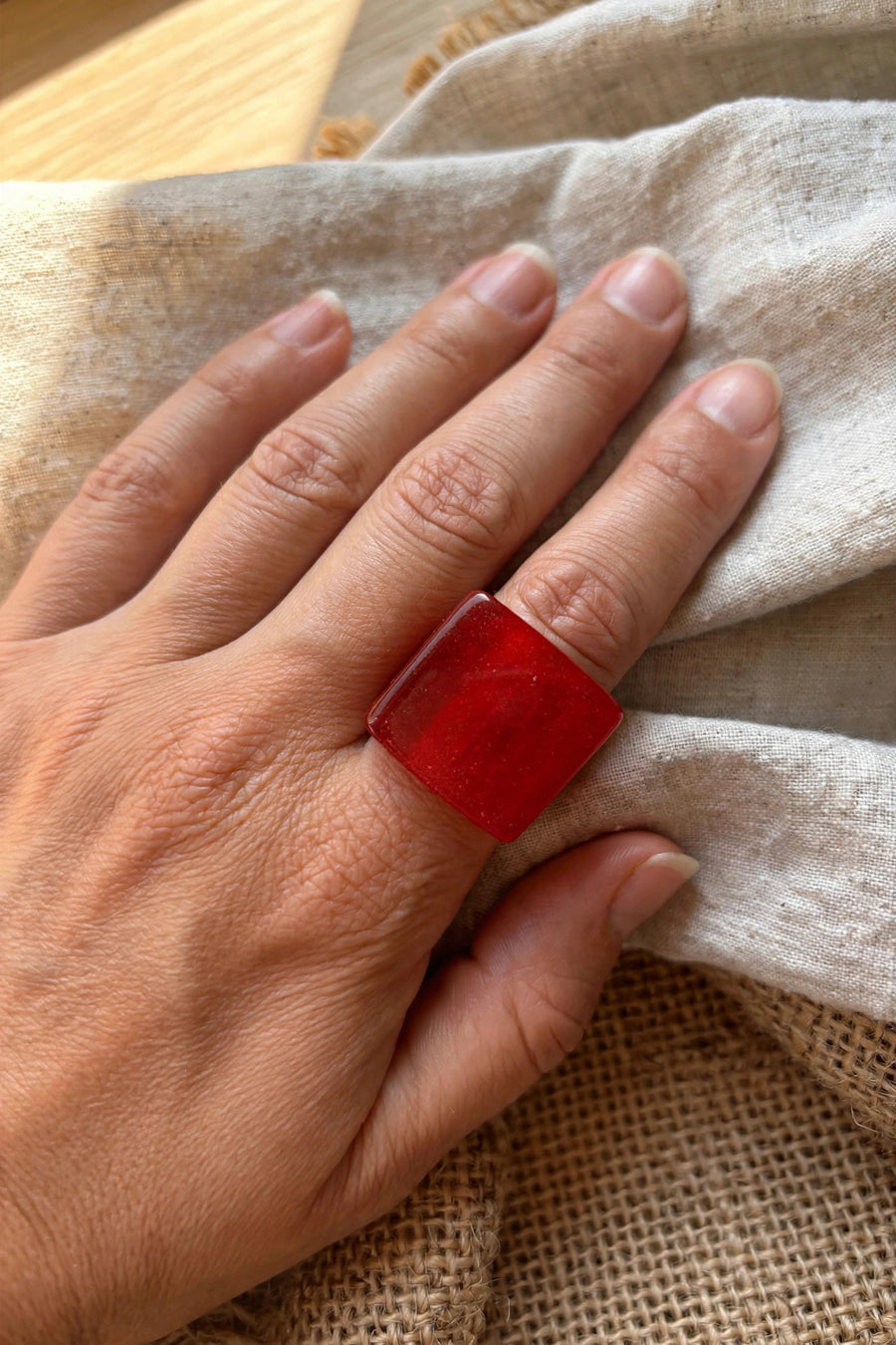 Chunky Resin Statement Ring