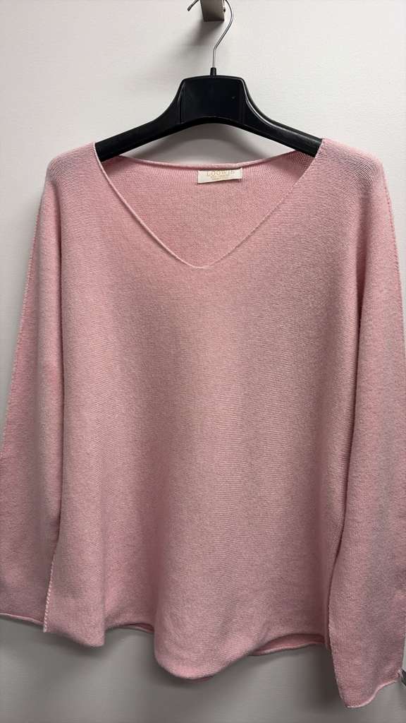 Italian One Size Cozy Comfy V-Neck Sweater