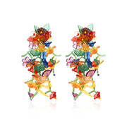 Hand-woven Long Flower Tassel Earrings - Robin Boutique