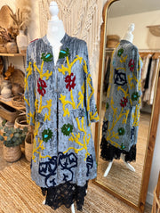 Velvet Garden Embroidered Coat by Paper Lace