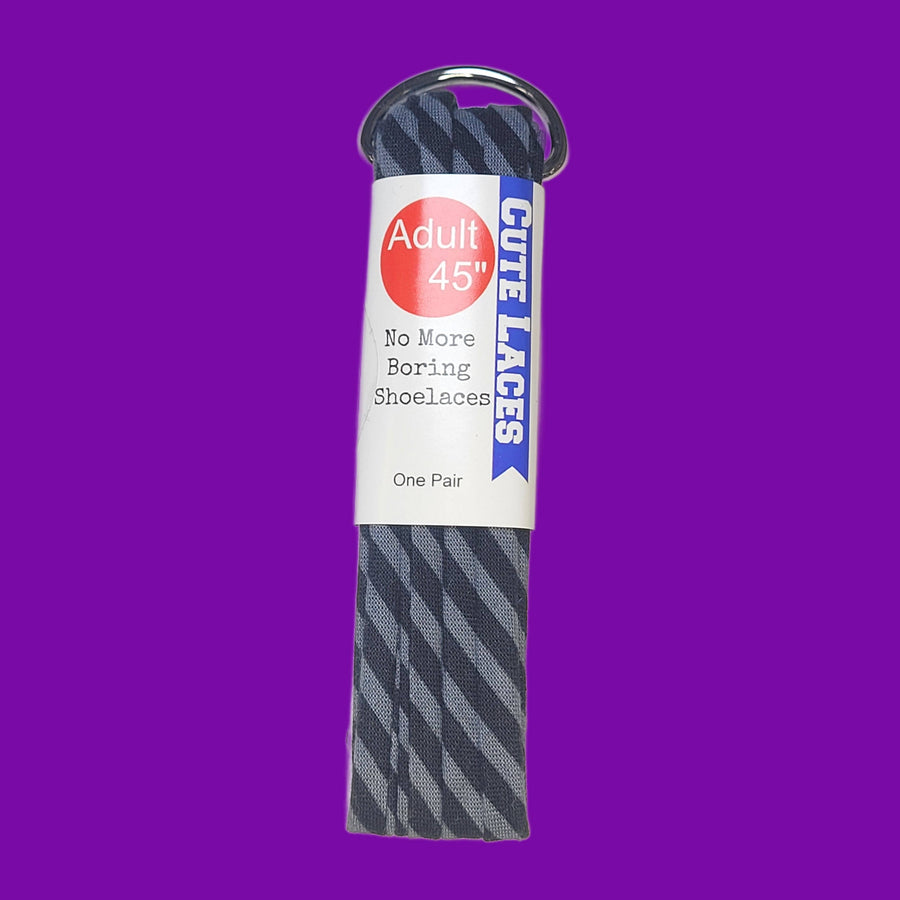 Halloween Black & Grey Cute Shoe Laces - for Kids and Adults Robin Boutique