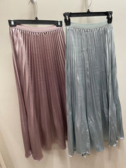 Pleating Crushed Sateen Skirt by EllyNDale
