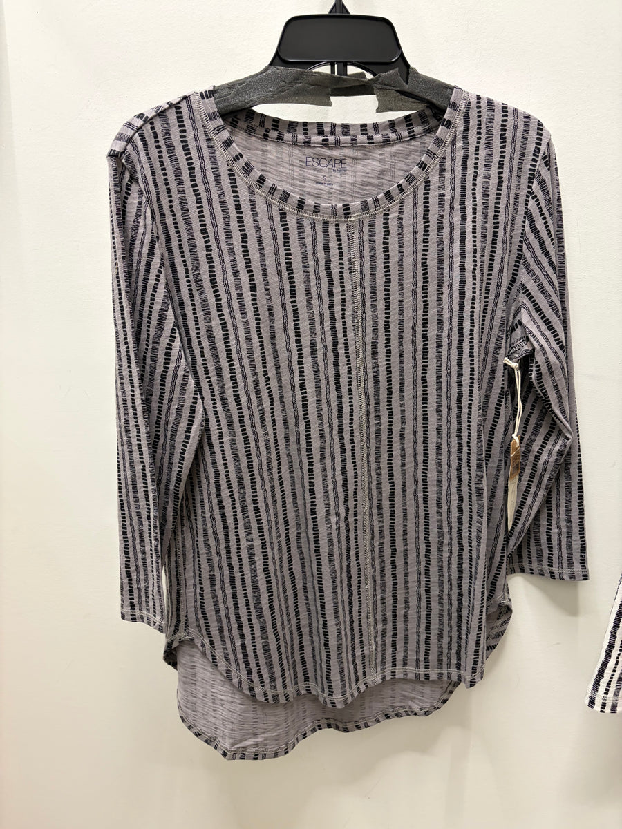 Cotton Slub Seamed High Low Tee by Escape