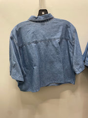 Reworked Denim Crop Button Down #208