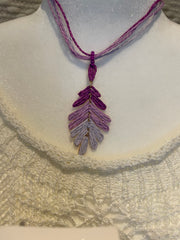 Rattan Palm Leaf Necklace
