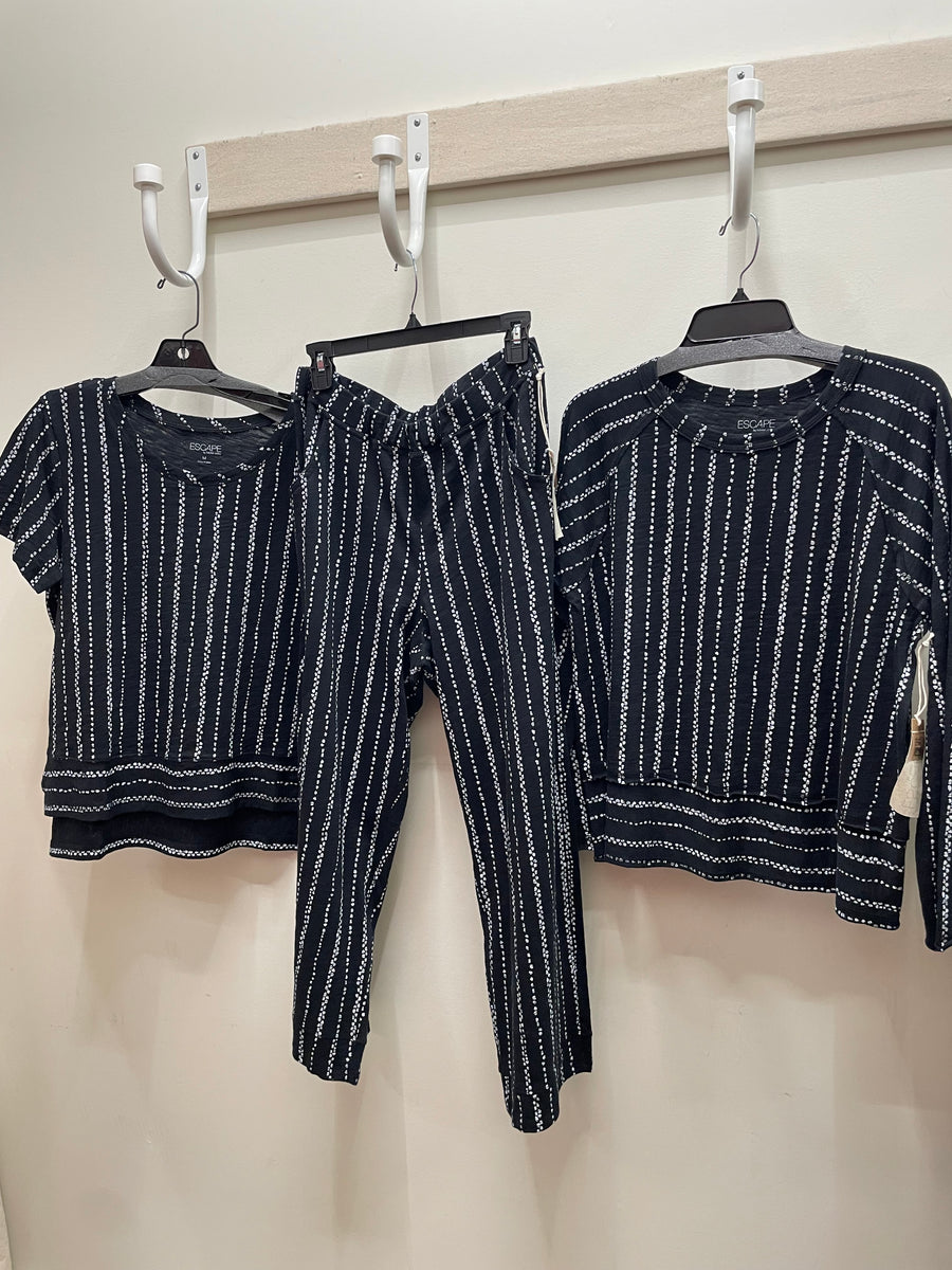 Driftwood Stripe Dockside Tee by Escape by Habitat 11520 Robin Boutique Driftwood Stripe Lookout Pullover by Escape by Habitat 11521 Robin Boutique