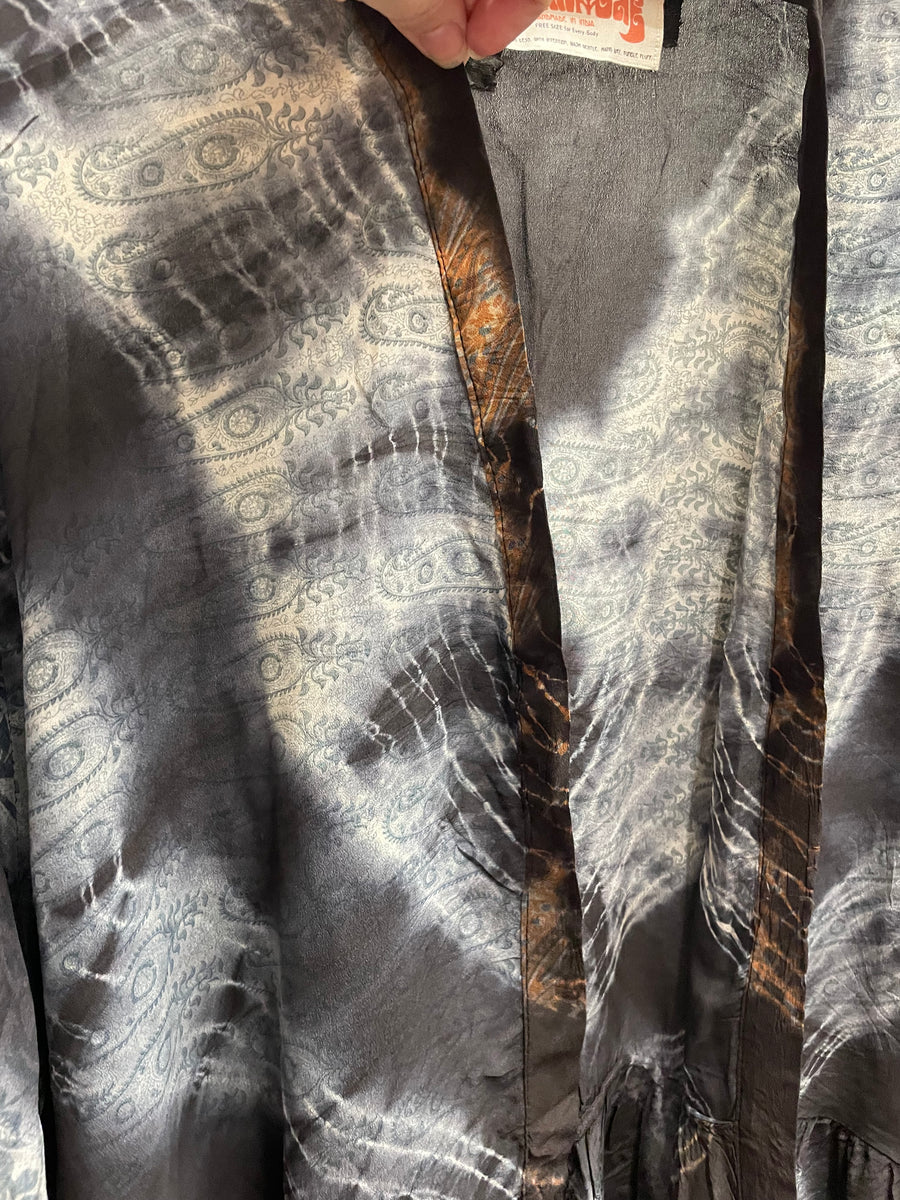 Crepe Sari Evermore Kimono #200 by Kantha Bae