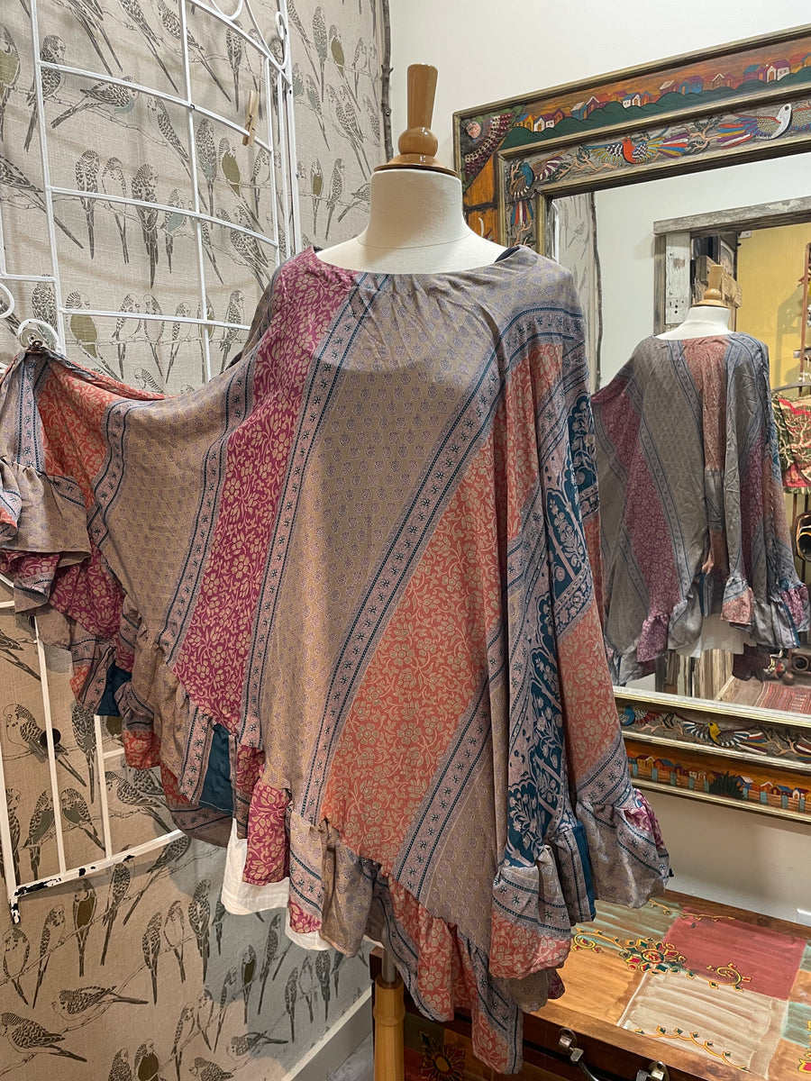Silk Float Away Cape #014 by Kantha Bae