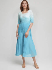 Ombre Pleated Dress by EllyNDale