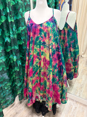 Crepe Sari Moonchild Slip Dress #185 by Kantha Bae