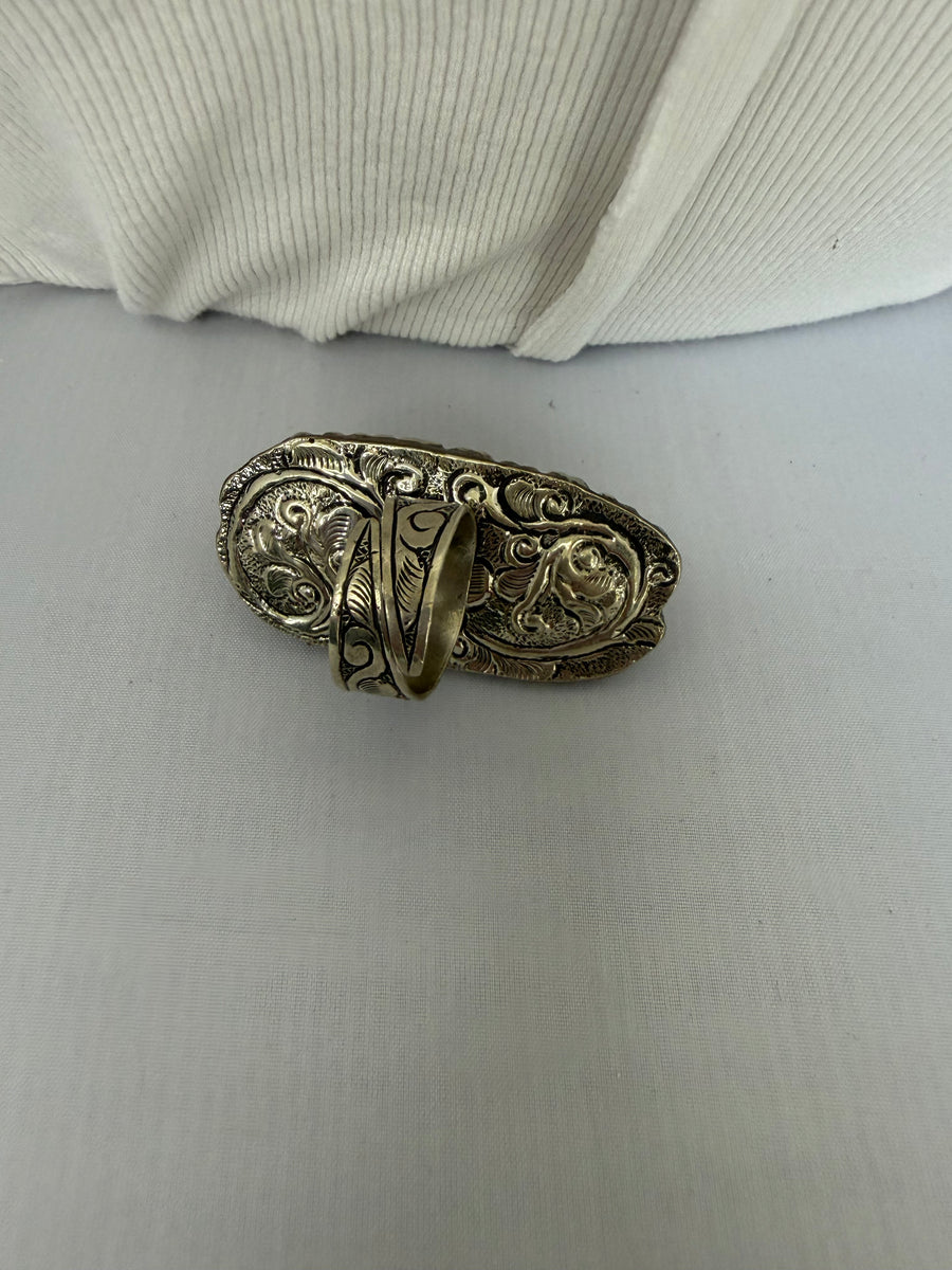 Golden Cicada Statement Adjustable Ring