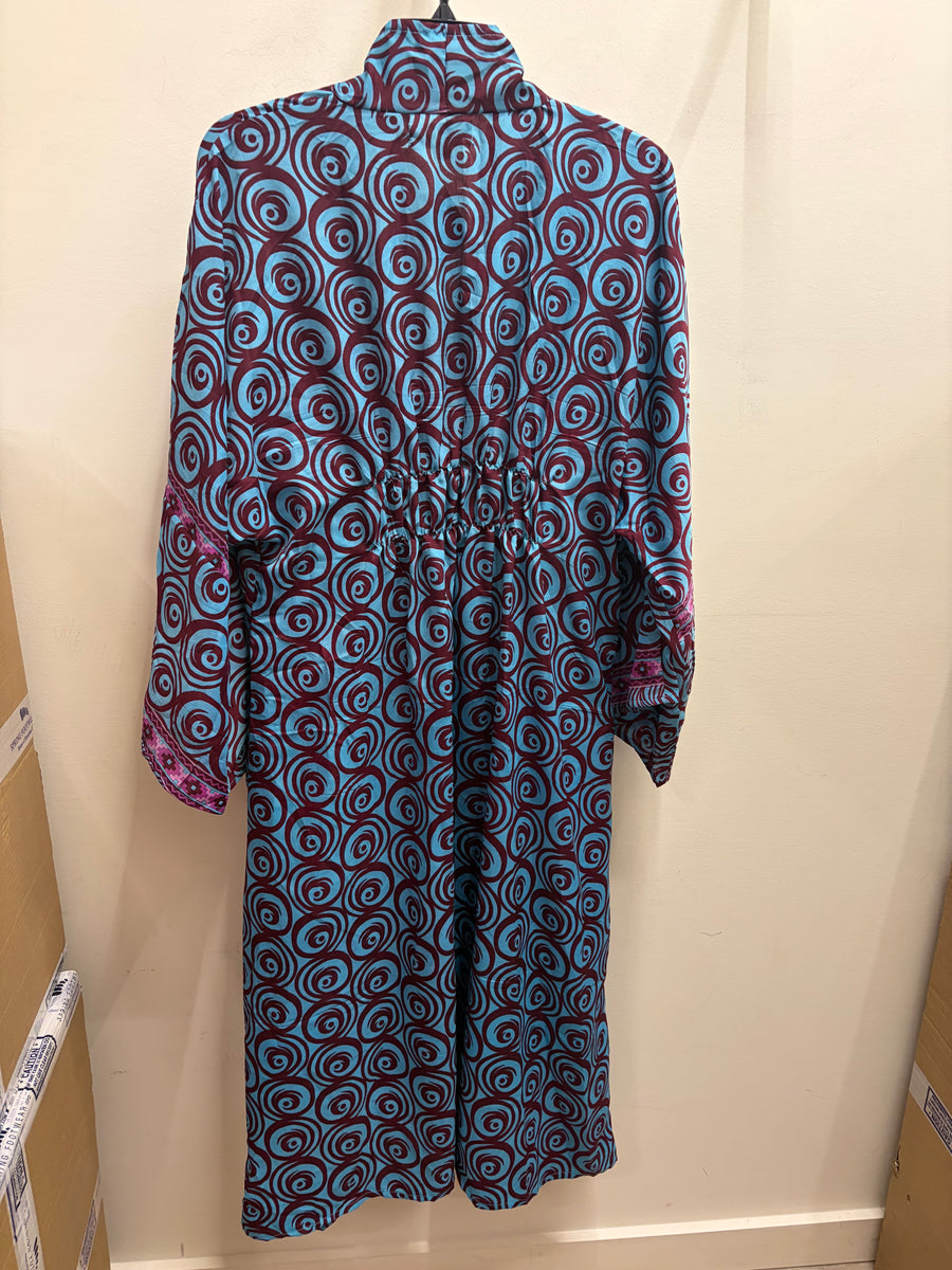 Rasgulla Sari Ruched Dress #177 by Kantha Bae