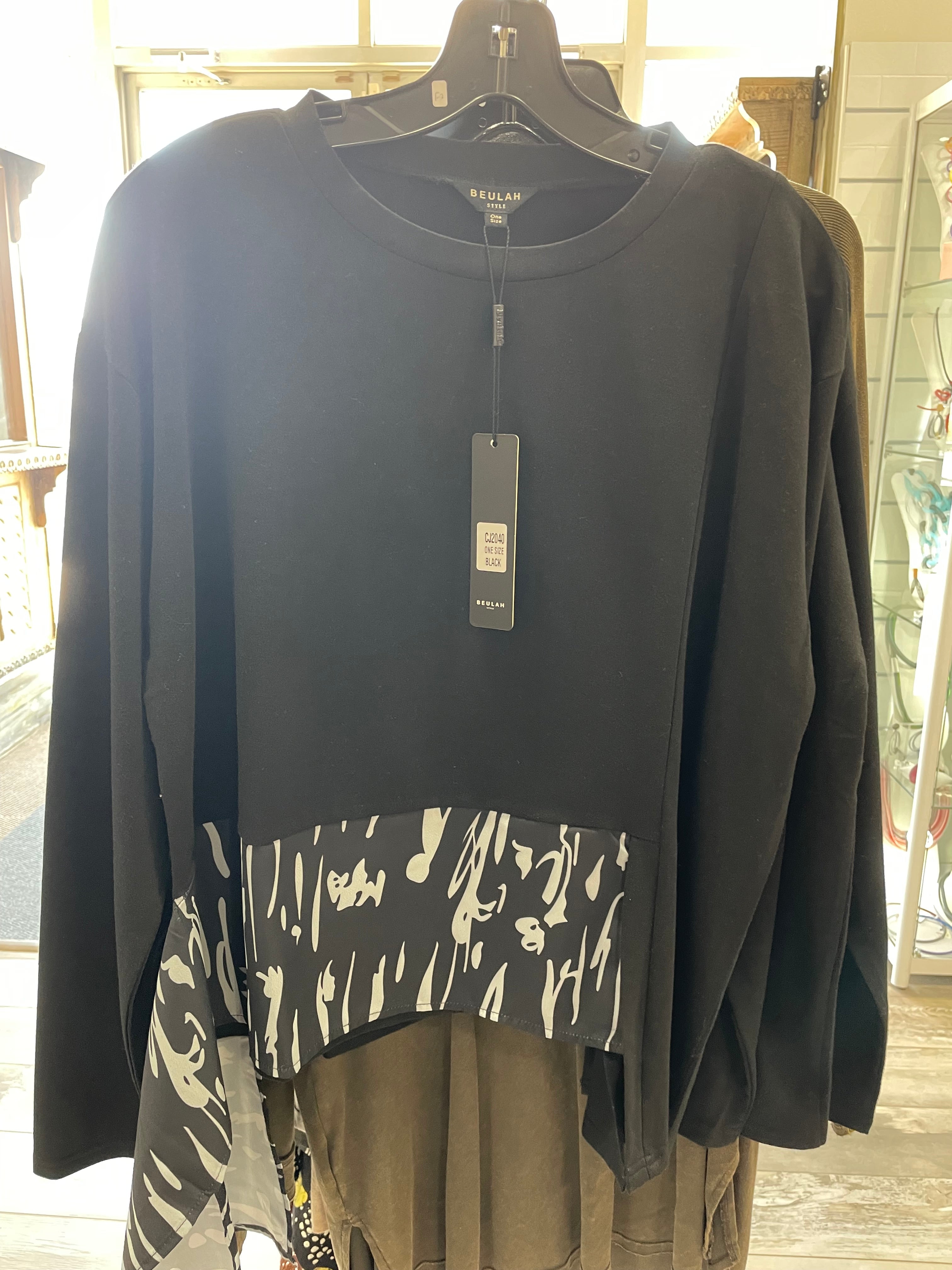 Long Sleeve Artsy Hem by Beulah CJ2040 Robin Boutique