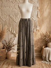 Butterfly Drift Mineral Wash Wide Leg Pant by I Love Linen