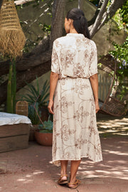 Embroidered Button Front Blouse by Paparazzi