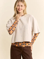 Star Print Relaxed Tee by Davi & Dani