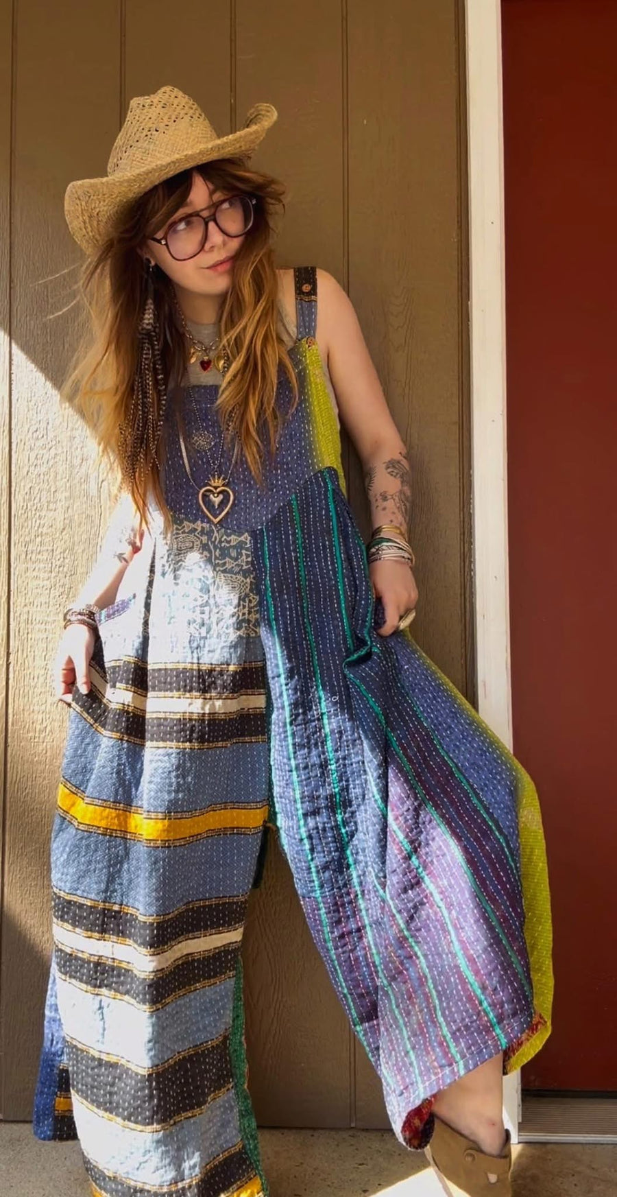 Crossroad Kantha Overalls #127 by Kantha Bae