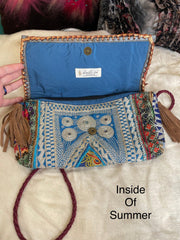Upcycled Embroidered Crossbody Clutch Market Bag by Kantha Bae - Robin Boutique-Boutique 
