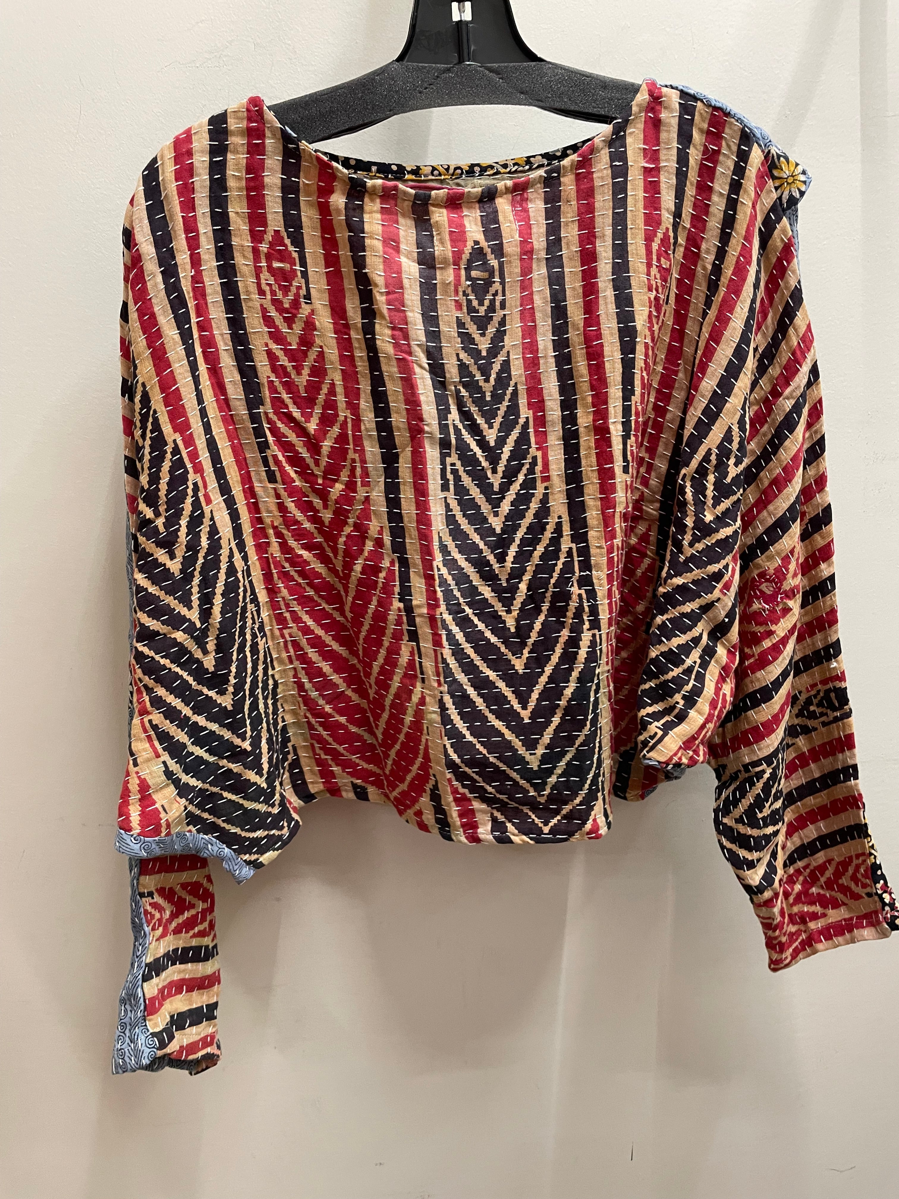 Pareo Kantha In Bloom Cropped Pullover #184 by Kantha Bae