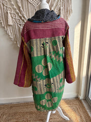 Fine Kantha Drifter Coat #036 by Kantha Bae