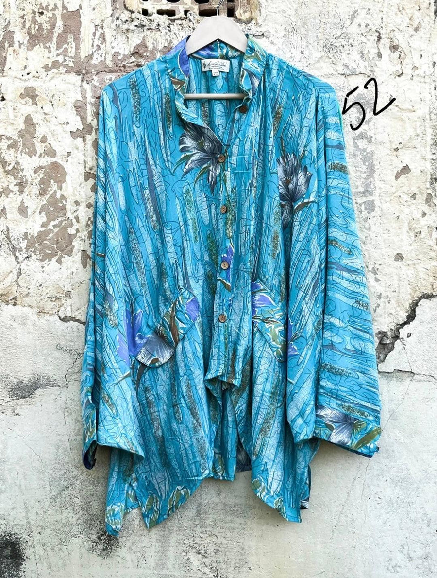 Silk Dylan Button Down by Kantha Bae - Robin Boutique-Boutique 