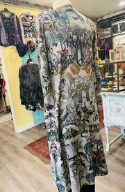V Neck A Line Dress in Woodlands Print by Inoah - Robin Boutique-Boutique 