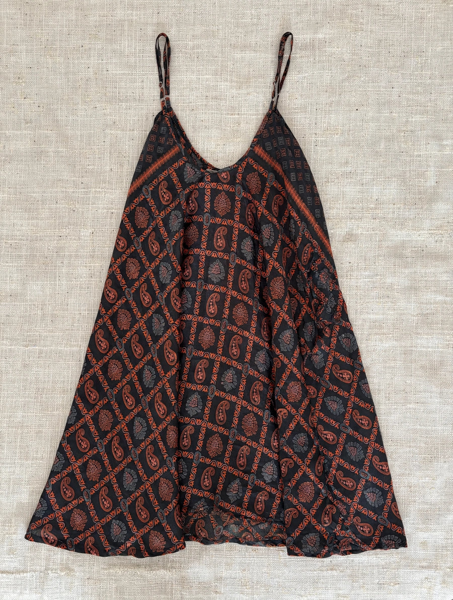 Rasgulla Sari Moonchild Mini Dress #216 by Kantha Bae