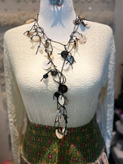 Scarf Button Necklace by The Vintage Jewel