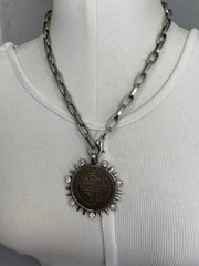 Vintage Love Coin Necklace