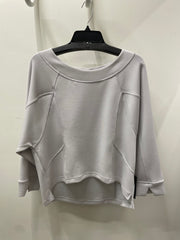 Feather Lux Knit Stitch Pullover by Olivia