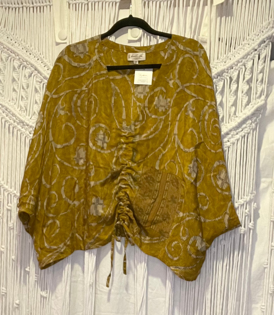 Crepe Silk Butterfly Top #010 by Kantha Bae
