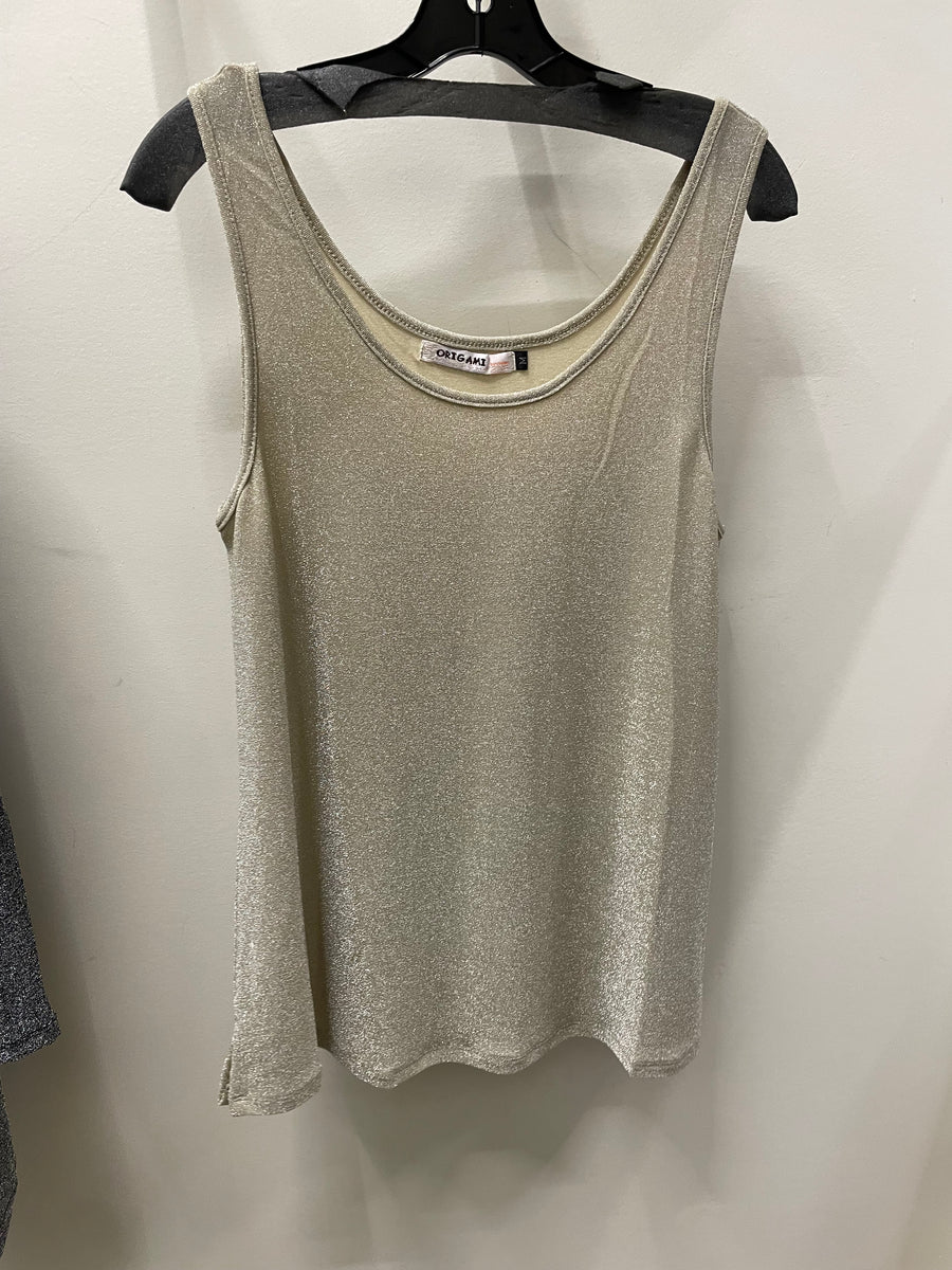 Sparkling Lurex Fabric Tank by Origami
