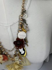Ivory Rose Cluster Necklace by Gina