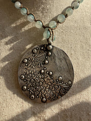 Indian Peacock Gemstone Necklace by Tara Gasparian