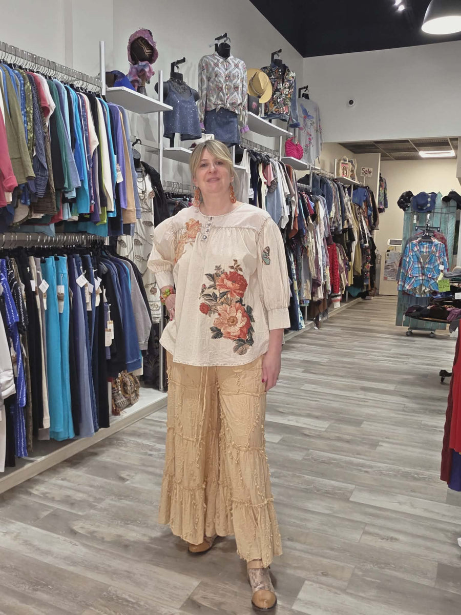 Garden Flutter Vibes Top by Paper Lace