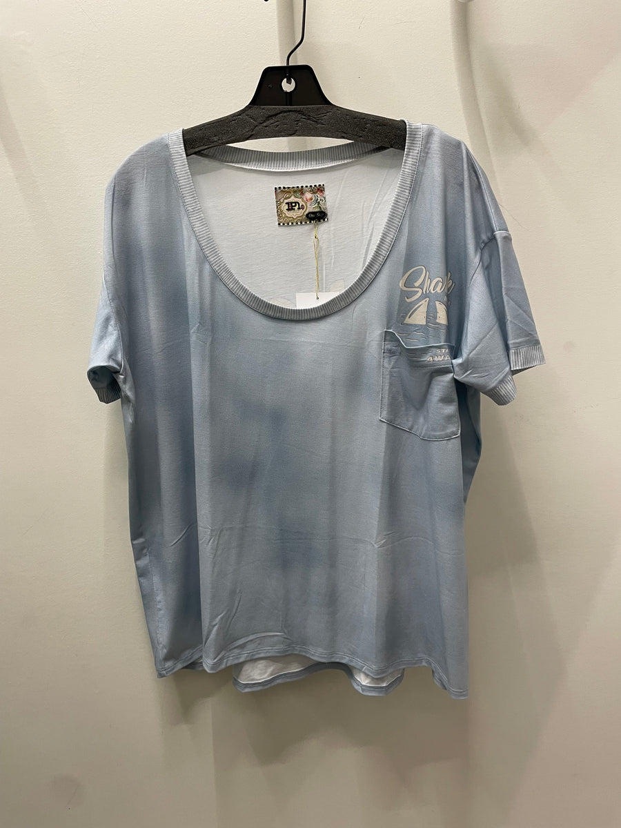Boxy Tee in Shark Print by IPNG Design