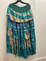 Rasgulla Sari Venus Ruffle Maxi by Kantha Bae Robin Boutique 