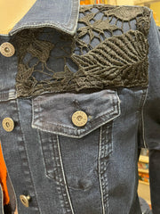 Lace Denim Jacket - Robin Boutique-Boutique 