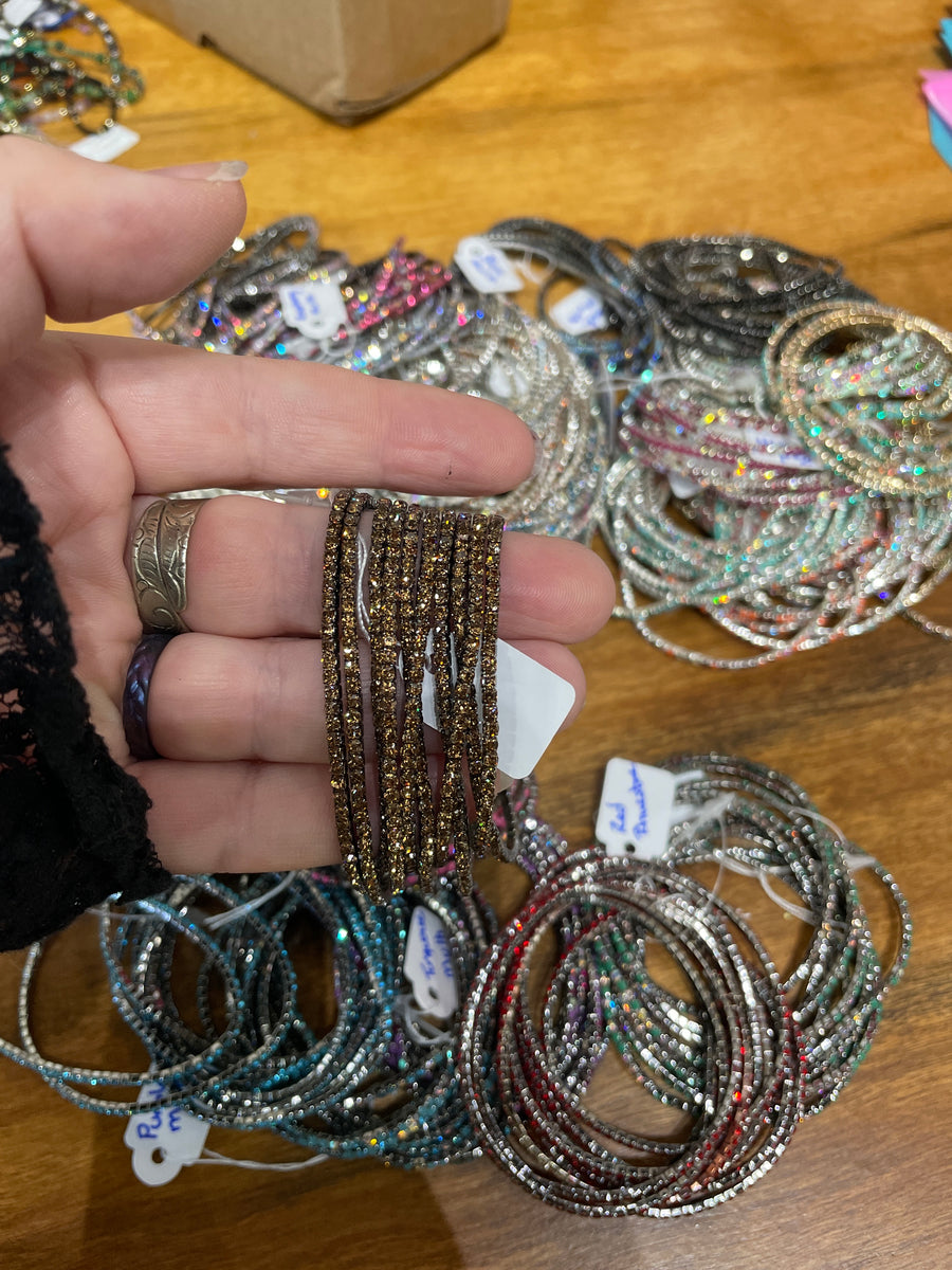 Rhinestone Tennis Stretch Bracelets