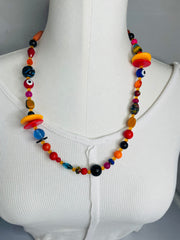 Red Glass Necklace by The Vintage Jewel
