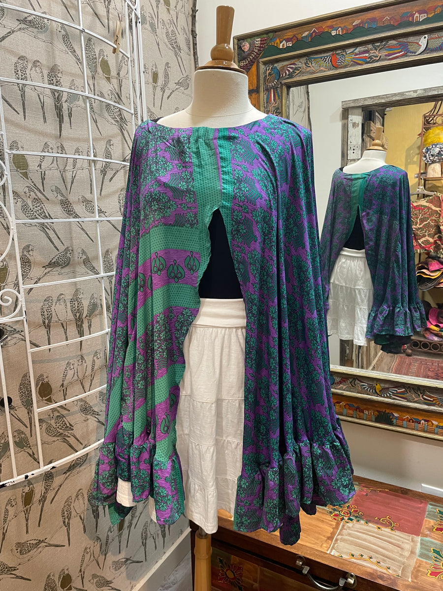 Silk Float Away Cape #006 by Kantha Bae