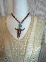 Steer Head Necklace